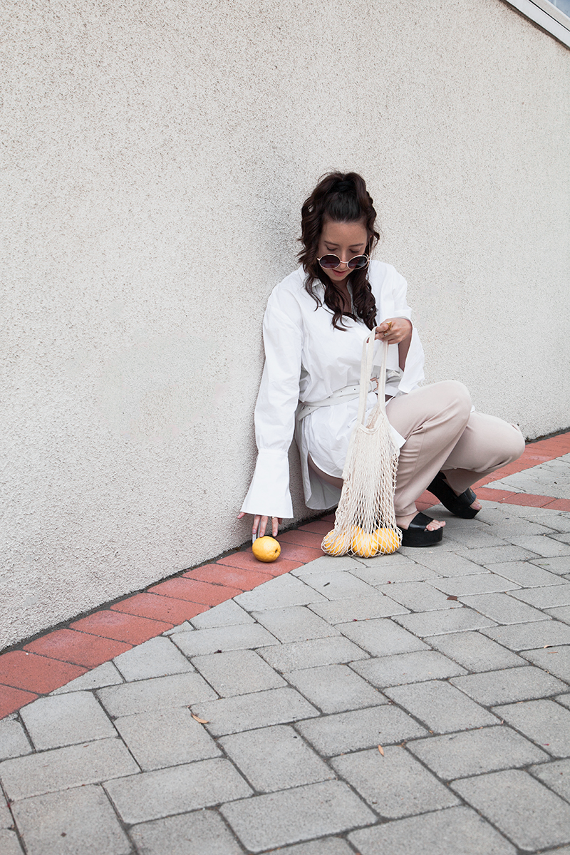 Brooklyn River market bag featured by popular Los Angeles style blogger, Nomad Moda